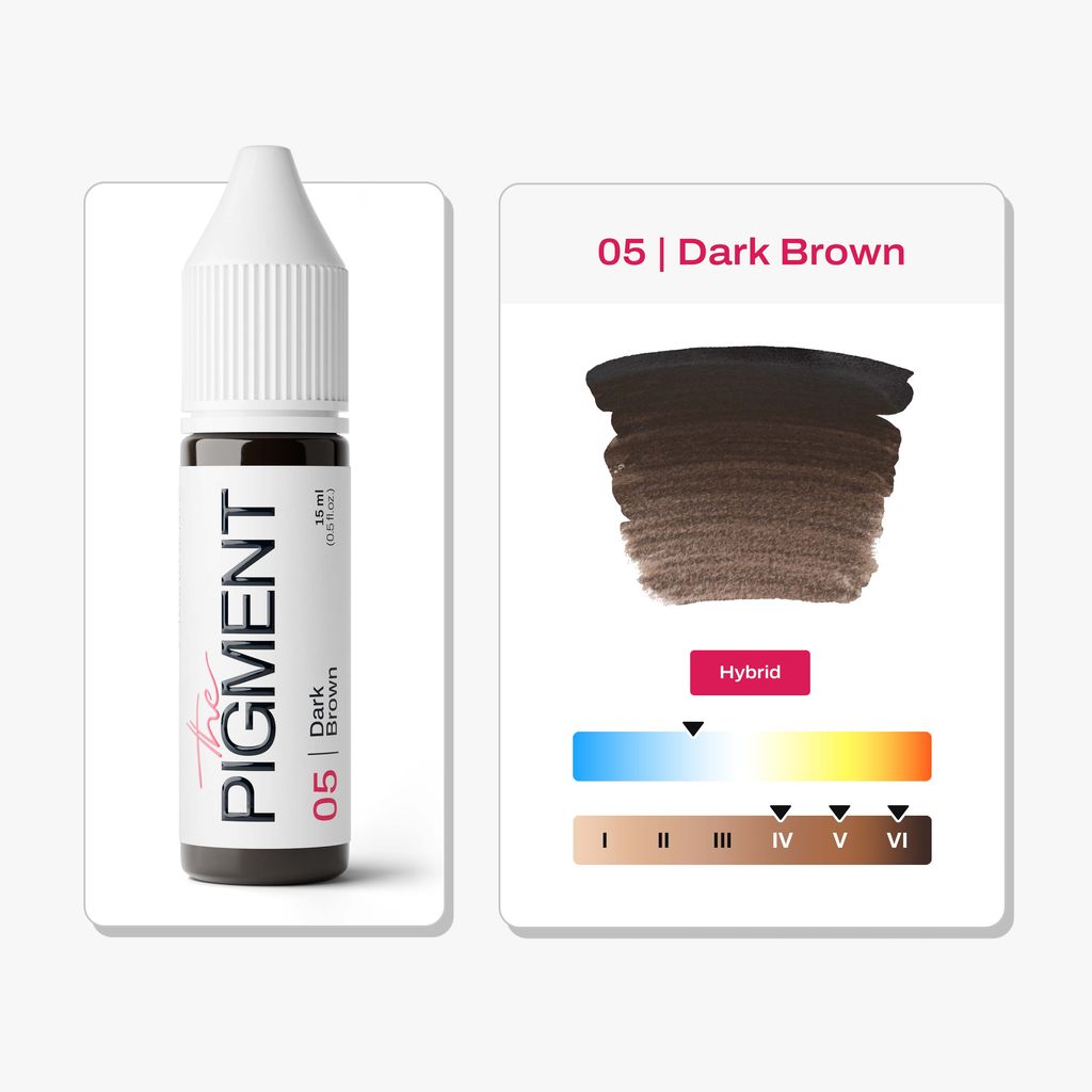 Pigment pour Sourcils PMU - 05 Dark Brown (15 ml)