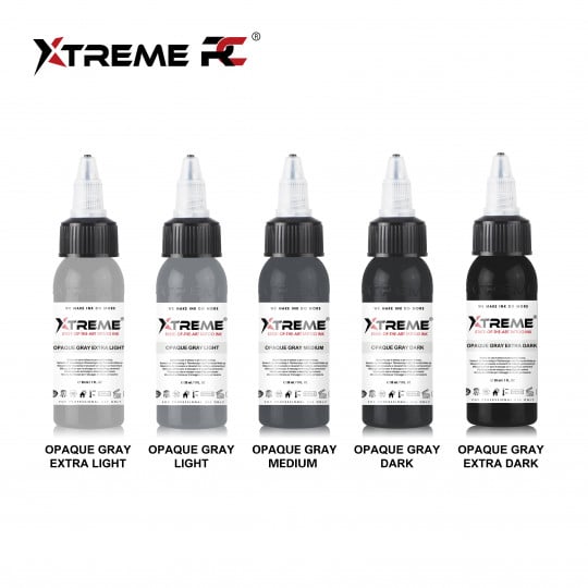 Encres XTreme Ink - 5x30ml - OPAQUE GRAY SET