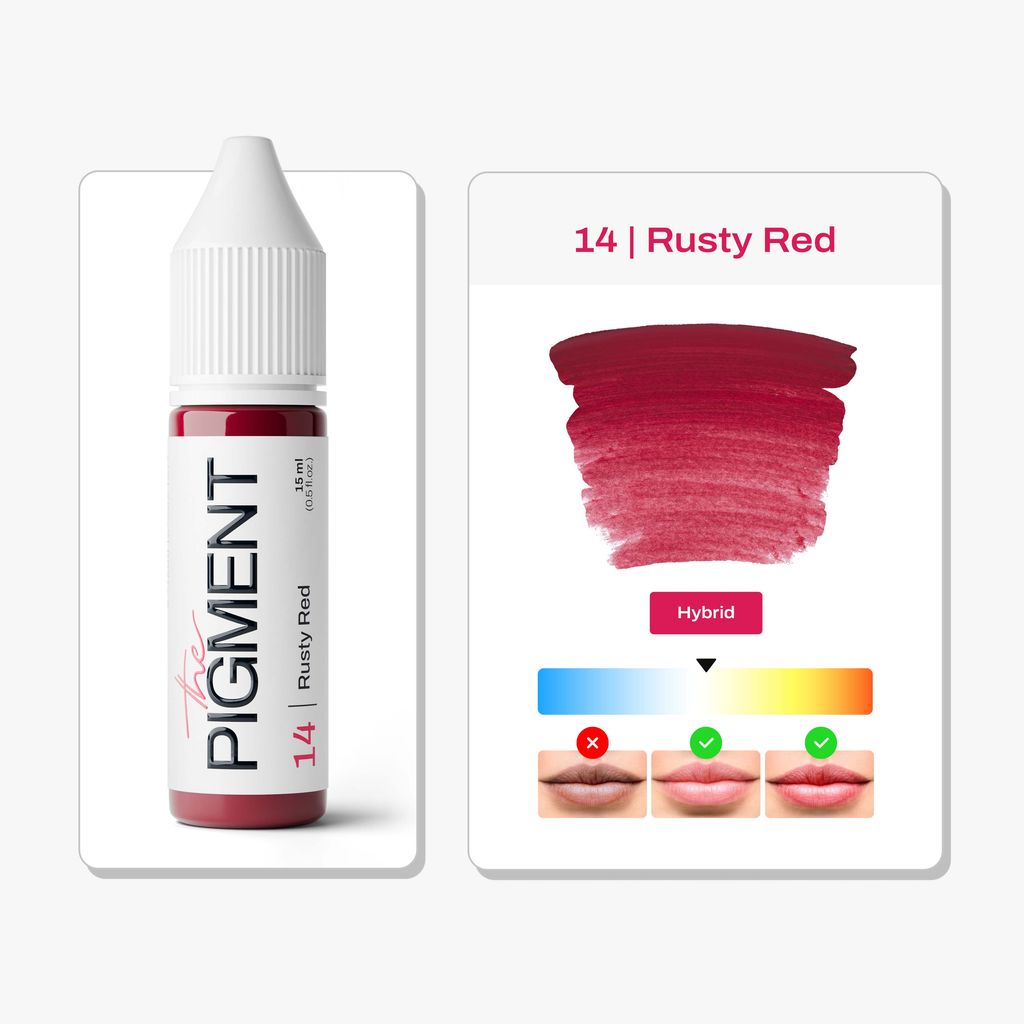 Lips PMU Pigment - 14 Rusty Red - 15ml