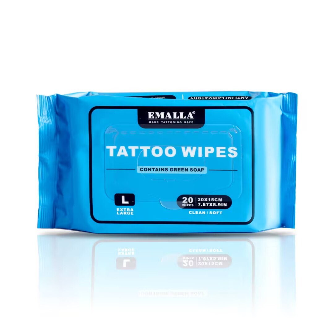 Emalla Tattoo Green Soap Wipes 20x15cm - 20 pcs