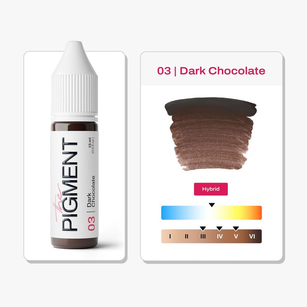 Pigment pour Sourcils PMU - 03 Dark Chocolate (15 ml)