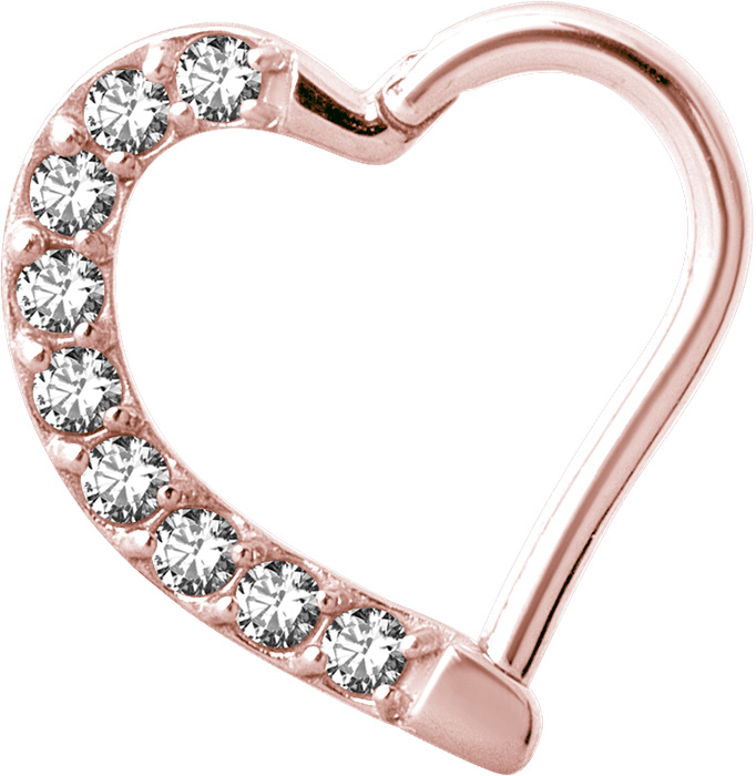 RG 316 JEWELLED HINGED HEART RING RIGHT