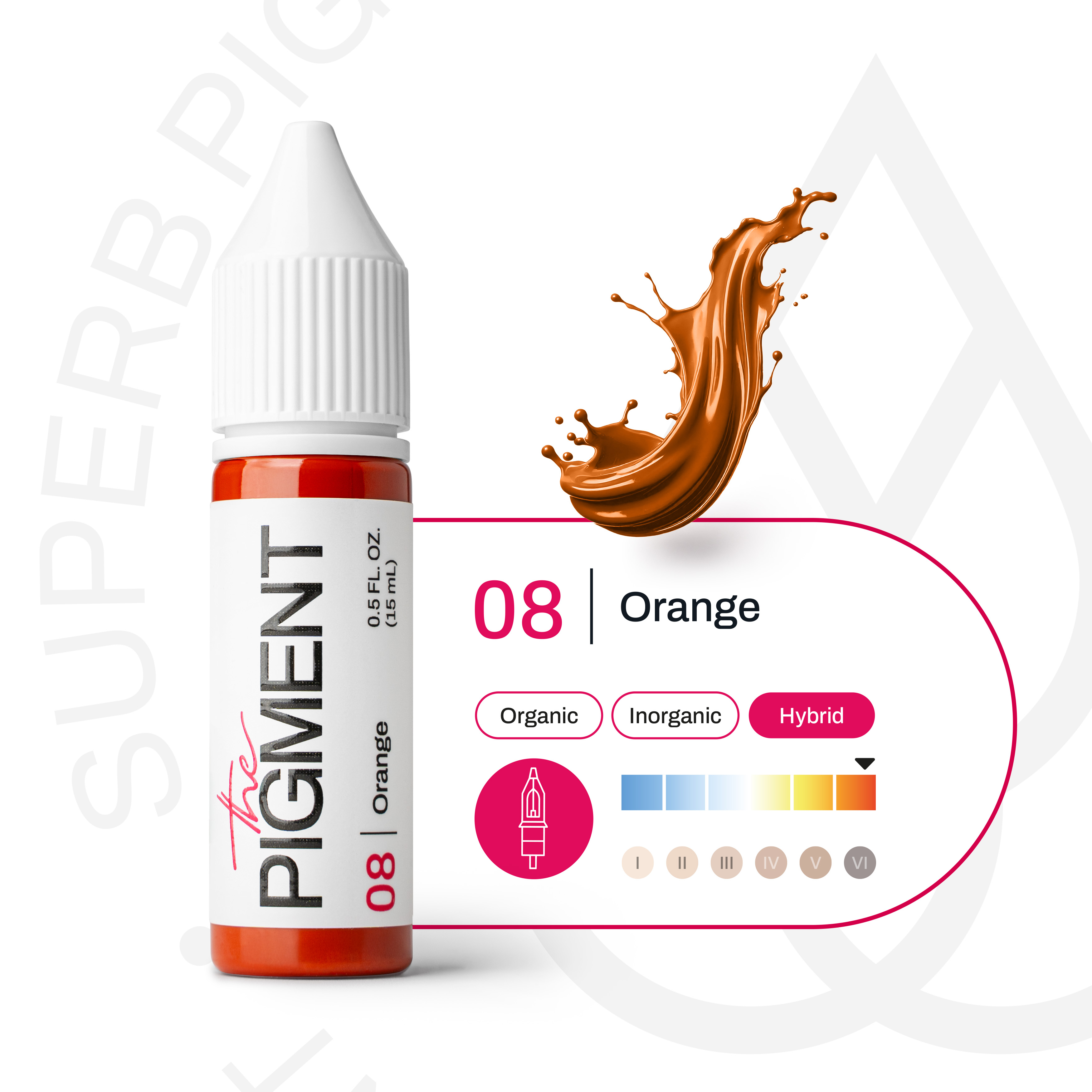 The Pigment Eyebrows PMU - 08 Orange (15 ml)