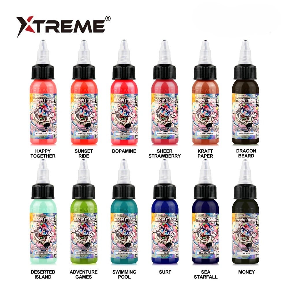 Encres XTreme Ink 12x30ml - MEOW MEOW CARTOON SET