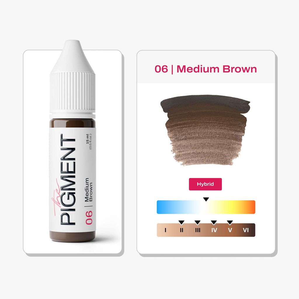 Pigment pour Sourcils PMU - 06 Medium Brown (15 ml)