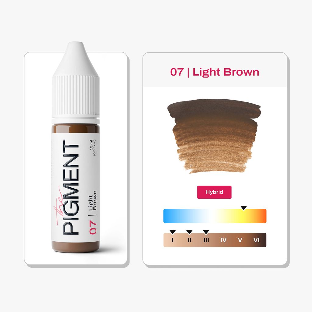Pigment pour Sourcils PMU - 07 Light Brown (15 ml)