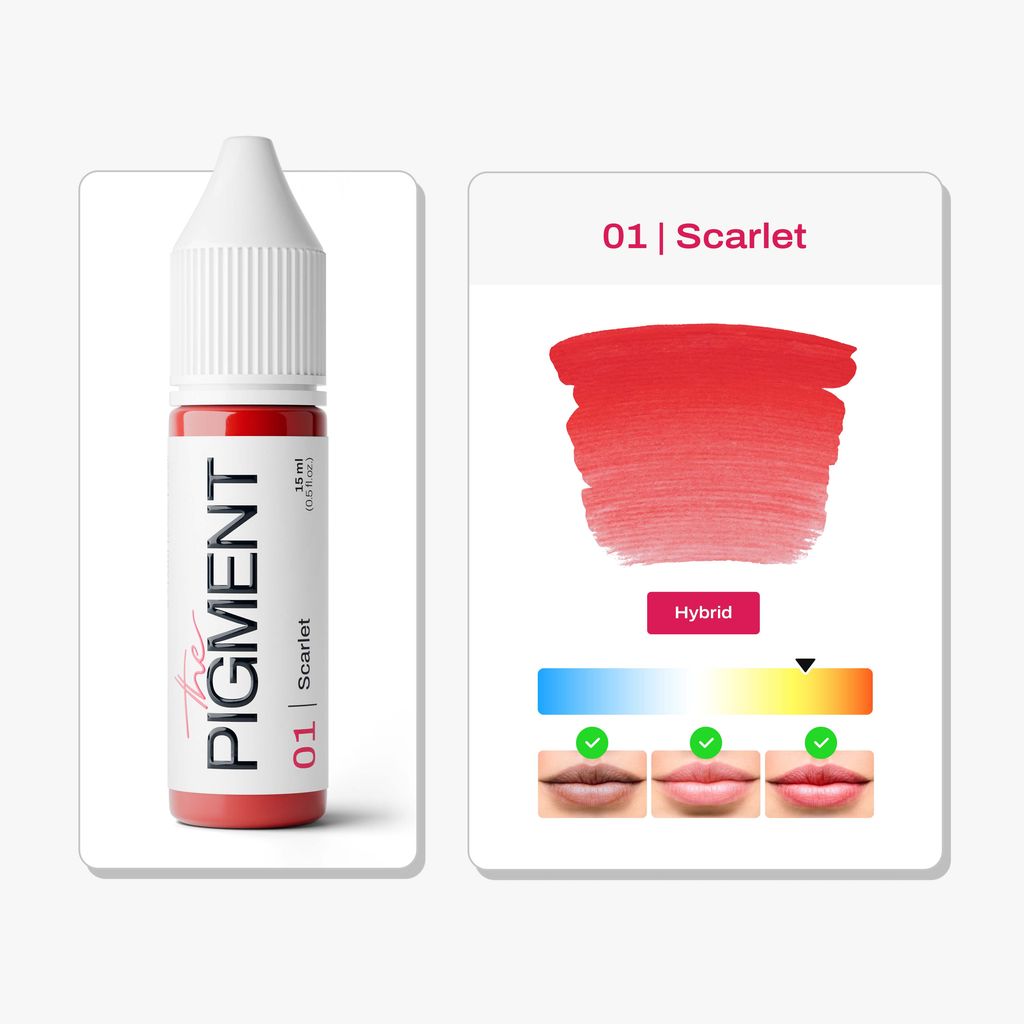 Pigment pour Lèvres PMU - 01 Scarlet (15 ml)