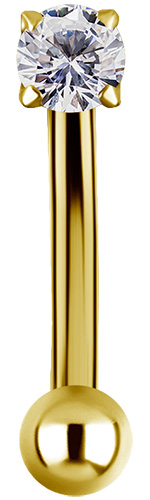 GD TT int EYEBROW BANANA stone 2,5mm WH