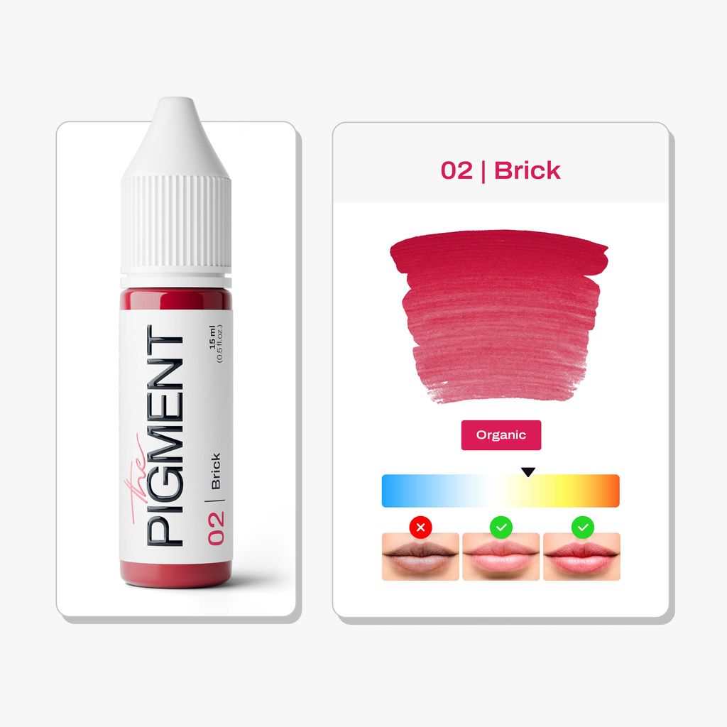 Pigment pour Lèvres PMU - 02 Brick (15 ml)