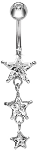 SS 316 BANANA WITH 8-6-4mm PRONG SET JEWEL 1,6x10mm WH