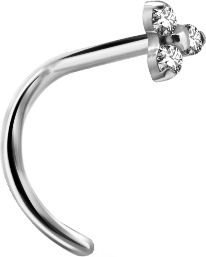 TT TRINITY CURVED NOSE STUD 