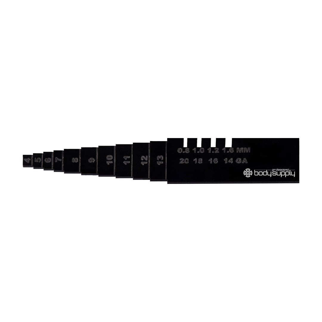 BODYSUPPLY PIERCING RING MEASURE TOOL - BLACK