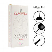 Outils MicroBlading jetables MiaOpera 10 unités - 0,30mm R05 Straight